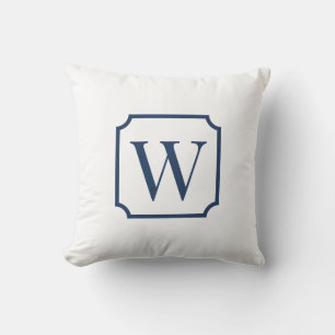 Palm Beach Pink Monogram Dorm Room Pillow