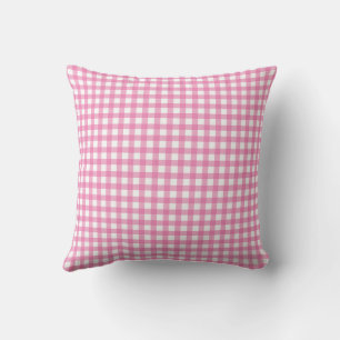 Palm Beach Preppy Gingham Throw Pillow   Colourful