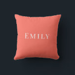 Palm Beach Preppy Personalized Name Throw Pillow<br><div class="desc">Colorful Custom Name Dorm Pillow | Preppy College Dorm Decor Brighten your space with this Palm Beach preppy personalized name throw pillow, featuring a bold custom name in vibrant resort-inspired colors. Designed with a clean script style and cheerful coastal palette, this pillow adds personality and color to college dorm rooms,...</div>
