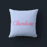 Palm Beach Preppy Personalized Name Throw Pillow<br><div class="desc">Colorful Custom Name Dorm Pillow | Preppy College Dorm Decor Brighten your space with this Palm Beach preppy personalized name throw pillow, featuring a bold custom name in vibrant resort-inspired colors. Designed with a clean script style and cheerful coastal palette, this pillow adds personality and color to college dorm rooms,...</div>