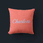 Palm Beach Preppy Personalized Name Throw Pillow<br><div class="desc">Colorful Custom Name Dorm Pillow | Preppy College Dorm Decor Brighten your space with this Palm Beach preppy personalized name throw pillow, featuring a bold custom name in vibrant resort-inspired colors. Designed with a clean script style and cheerful coastal palette, this pillow adds personality and color to college dorm rooms,...</div>