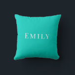 Palm Beach Preppy Personalized Name Throw Pillow<br><div class="desc">Colorful Custom Name Dorm Pillow | Preppy College Dorm Decor Brighten your space with this Palm Beach preppy personalized name throw pillow, featuring a bold custom name in vibrant resort-inspired colors. Designed with a clean script style and cheerful coastal palette, this pillow adds personality and color to college dorm rooms,...</div>