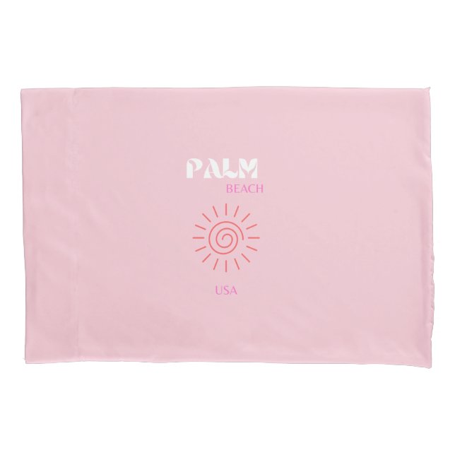 Palm Beach, Preppy, Preppy Room, Pink Pillowcase (Front)