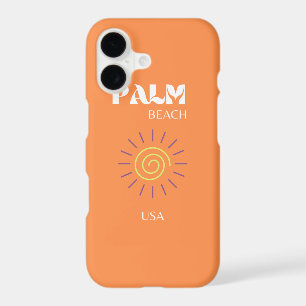 Palm Beach, Travel Art, Preppy, Orange