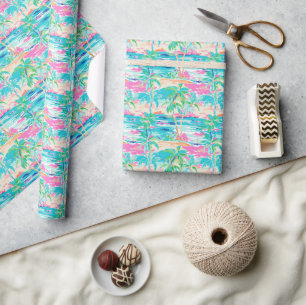 Palm Beach Tropical Beach Wrapping Paper