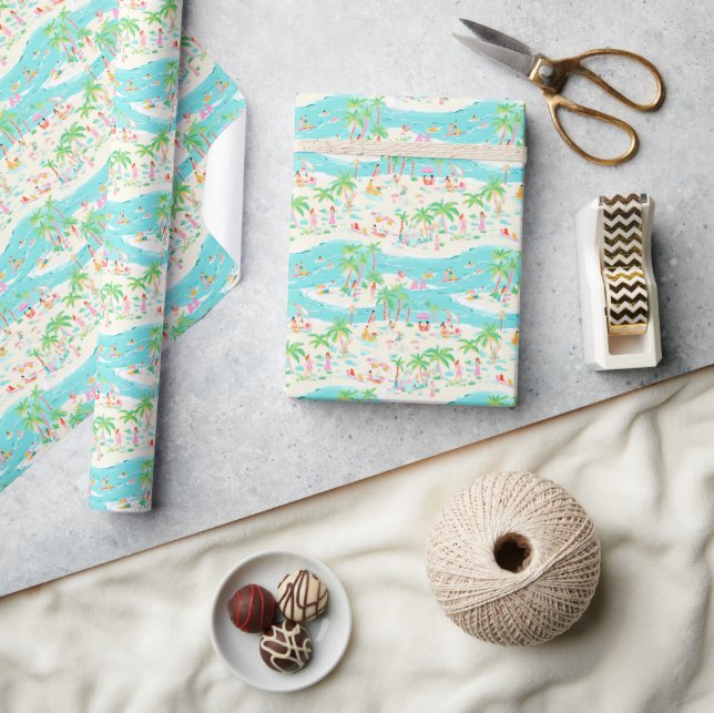 Palm Beach Tropical Beach Wrapping Paper (Crafts)