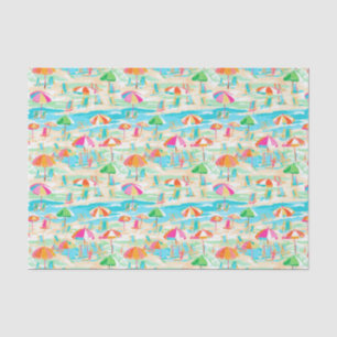 Palm Beach Tropical Island Chairs and Umbrellas Tissue Paper