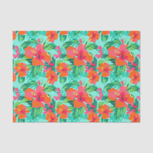 Palm Beach Tropical Island Flowers Tissue Paper