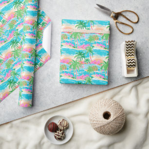Palm Beach Tropical Island Wrapping Paper