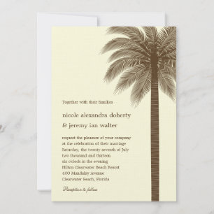 Palm Beach Wedding Invitations - Brown