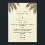 Palm Beach Wedding Menu Card - Brown<br><div class="desc">Gorgeous and full of tropical charm,  this modern Palm Beach Wedding Collection by berryberrysweet.com will sweep your guests off their feet. Please feel free to contact us for custom colours.</div>