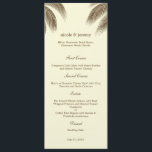 Palm Beach Wedding Menu Card - Brown<br><div class="desc">Gorgeous and full of tropical charm,  this modern Palm Beach Wedding Collection by berryberrysweet.com will sweep your guests off their feet. Please feel free to contact us for custom colours.</div>
