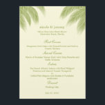 Palm Beach Wedding Menu Card - Green<br><div class="desc">Gorgeous and full of tropical charm,  this modern Palm Beach Wedding Collection by berryberrysweet.com will sweep your guests off their feet. Please feel free to contact us for custom colours.</div>