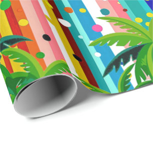 Palm Boulder • Miami Birthday & Pastel Abstracts Wrapping Paper