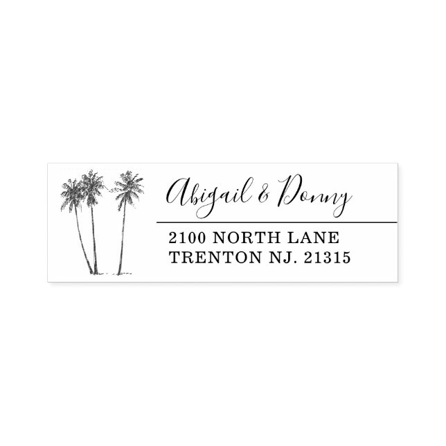 Palm Breeze | Address Self-inking Stamp (Design)
