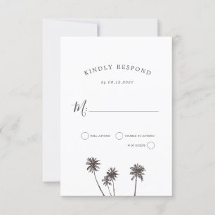 Palm Breeze   RSVP Card