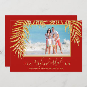 Palm Christmas Photo Holiday Card