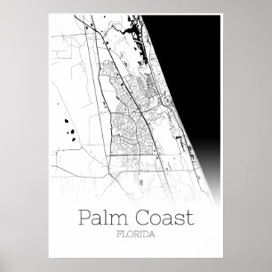 Palm Coast Map - Florida - City Map Poster