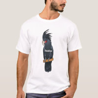 Palm cockatoo bird cartoon illustration 