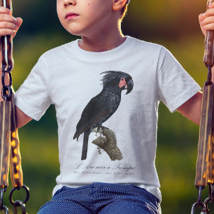Palm Cockatoo, Probosciger aterrimus parrot, retro T-Shirt