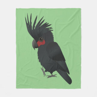 Palm cockatoo vector illustration fleece blanket