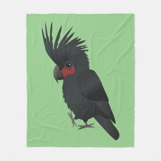 Palm cockatoo vector illustration fleece blanket (Front)