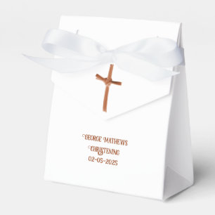 Palm Cross Personalized, Christening or  Communion Favor Box