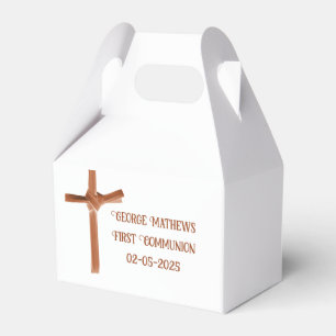 Palm Cross Personalized Favours, Baptism, Communio Favor Box