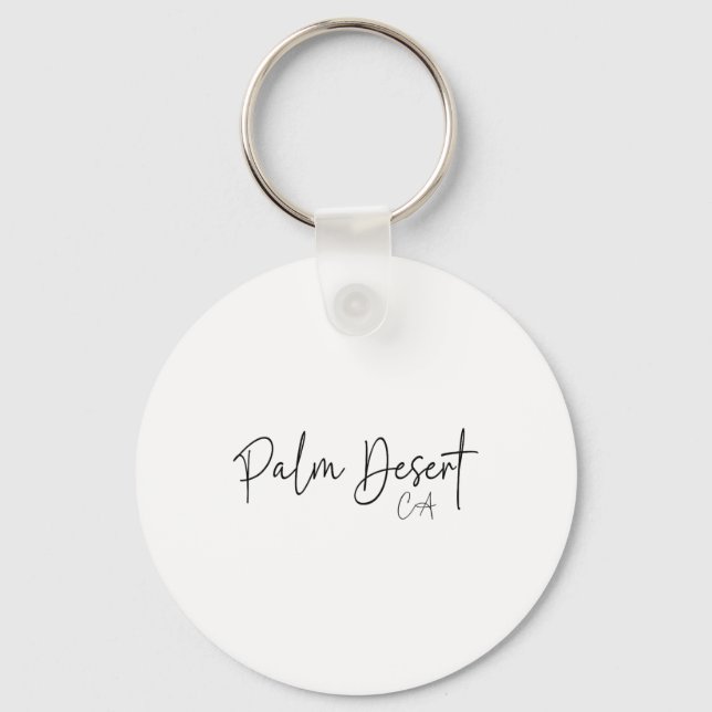 Palm Desert California Ca Retro  Keychain (Front)