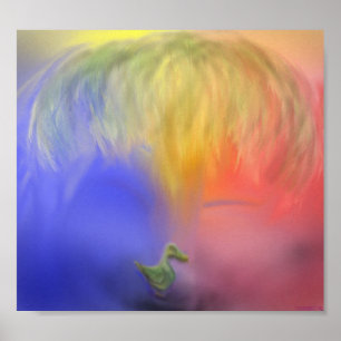 Palm duck path print