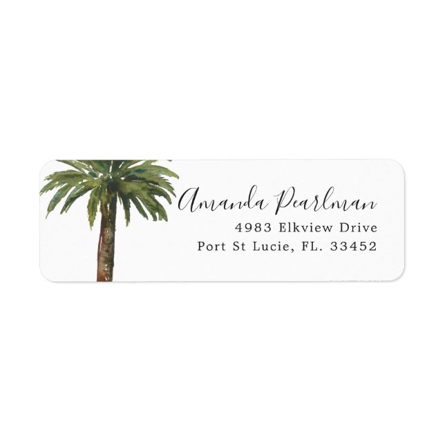 Palm Dusty | Adresse personnelle personnalisée (Devant)