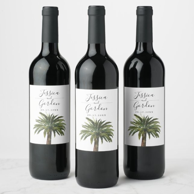 Palm Dusty | Ensemble de Étiquettes de boissons (Bouteilles)