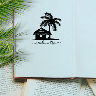 Palm  Ex libris  Rubber Stamp