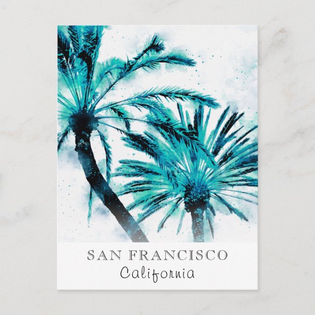 *~* Palm-  Exotic AP25 Personalize Travel Abstract Postcard (Front)