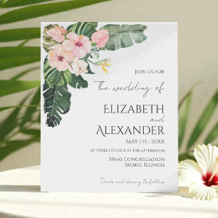 Palm Feuille Hibiscus Mariage de verdure tropicale