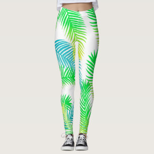 Palm Feuille Leggings Motifs - Botanique tropicale