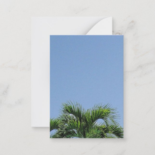 Palm Feuille Personnalisé Blanc Modèle Nature élég (Devant)