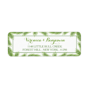 Palm Feuilles Tropical Beach Mariage