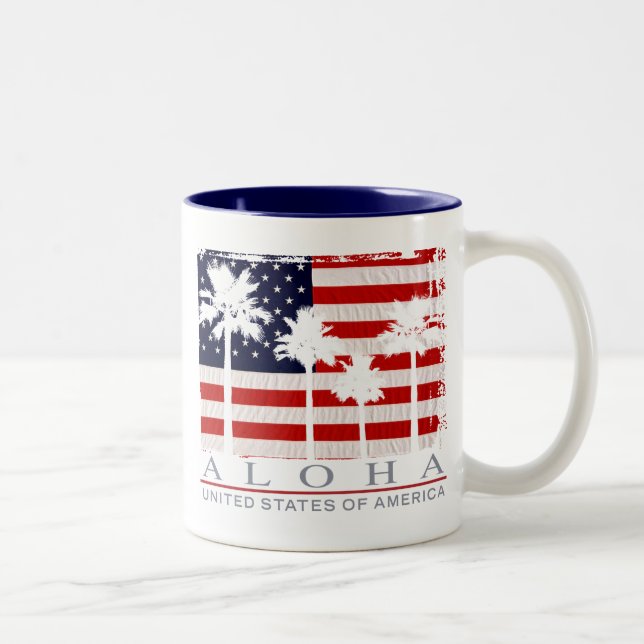 Palm Flag USA Mug (Right)