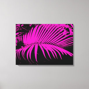 Palm frond hawaii canvas wrap print