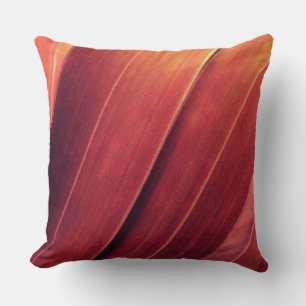 Palm Fronds in Rust and Gold Throw Pillow