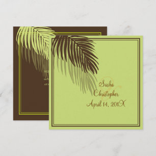 PALM FRONDS SILHOUETTE/DIY background Invitation