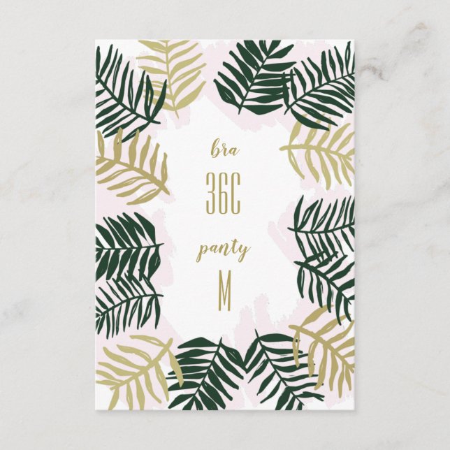 Palm Getaway Bachelorette Party Invitation Insert (Front)