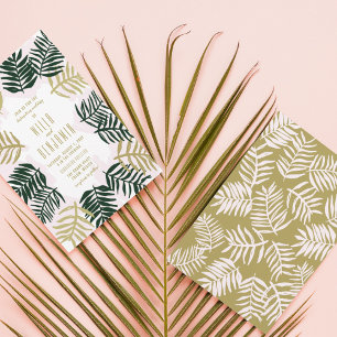 Palm Getaway Destination Mariage Invitation
