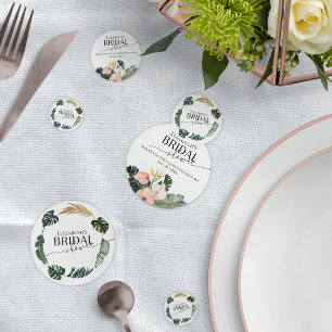 Palm Hibiscus Tropical Floral Bridal Shower Confetti