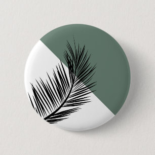 Palm leaf 2 inch round button