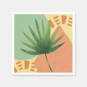 Palm Leaf Abstract Shapes Napkin