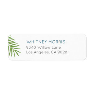 Palm Leaf Address Label