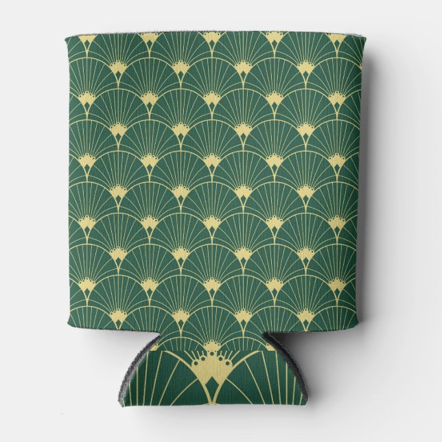 Palm leaf: art deco pattern. can cooler (Front)