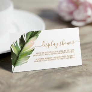Palm Leaf Display Shower Enclosure Card
